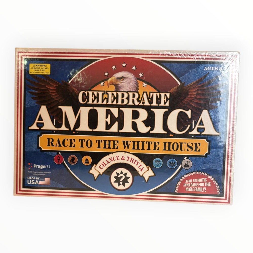 New Sealed Celebrate America Race to the White House Board Game USA Trivia